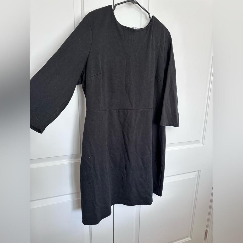 Black Old Navy 3/4 sleeve cotton stretch dress